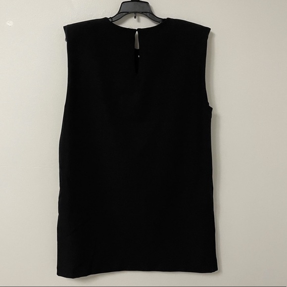 Zara black mini dress with shoulder pads - Picture 4 of 5